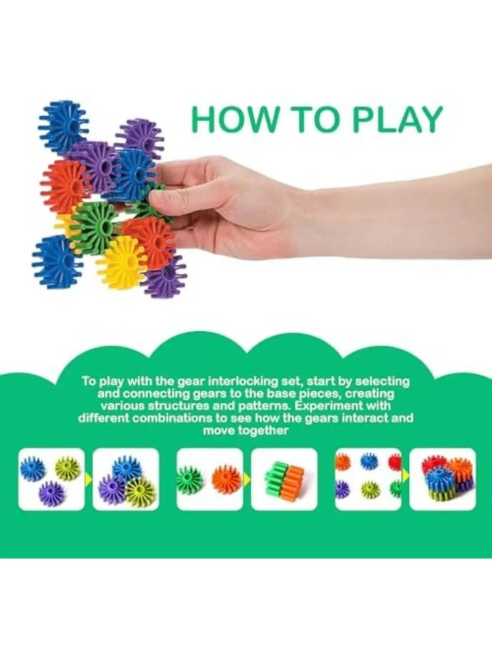 STEM Building Blocks for Kids - Safe Interlocking Construction Set, Montessori